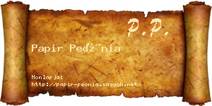 Papir Peónia névjegykártya